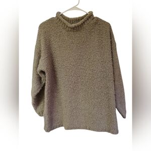 Vintage Spice Of Life Women's Oversized Mock-Neck Pullover Knit, Sz M